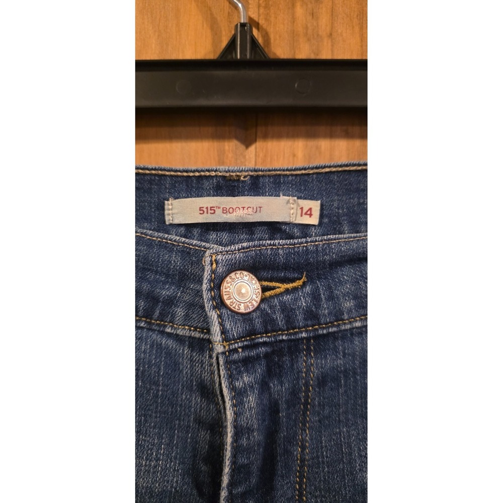 Levi's 515 Bootcut Jeans Womens Size 14 Blue Denim Five Pockets Outdoor Comfort‎ - Picture 3 of 5